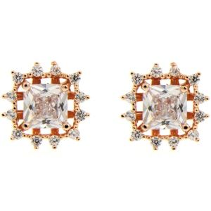 Cubic Zirconia, Rose Gold Earings